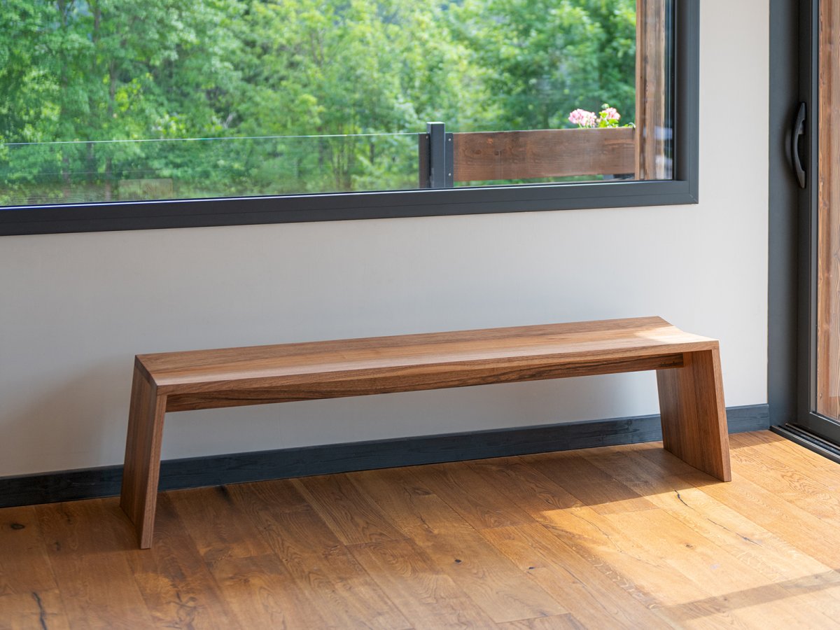 Banc en bois massif fabriqué française, bois durable et local - PAP