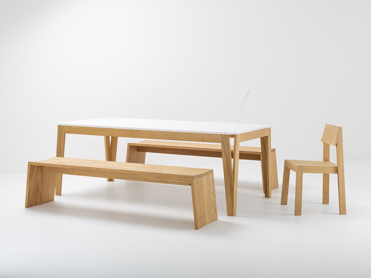 Table MéliMélo en chêne et résine sur mesure - Durable et écologique