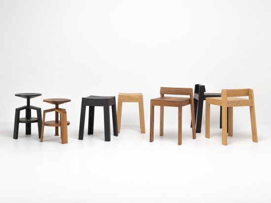 Tabouret Bas en Bois massif