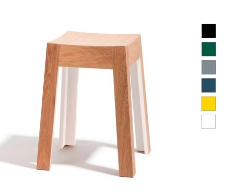 Tabouret MiniWak en chêne laqué - Tabouret et couleur personnalisable