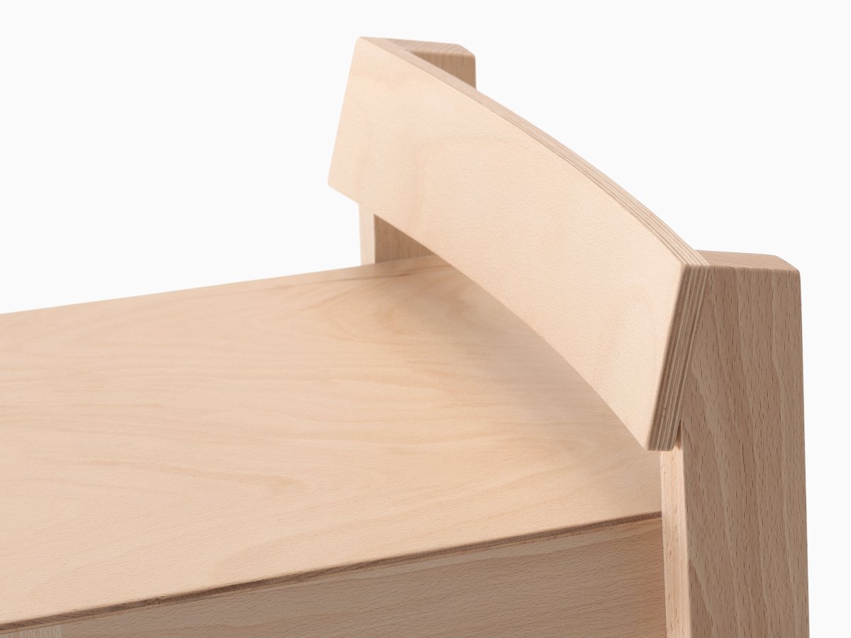 Tabouret bas en bois design avec dossier - MiniPil