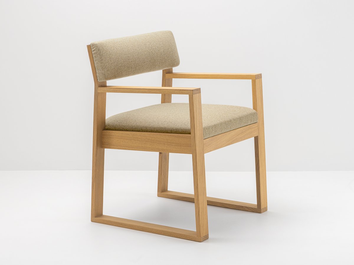 Chaise en chêne Aix et tissus Arpin® - Coloris Falaise