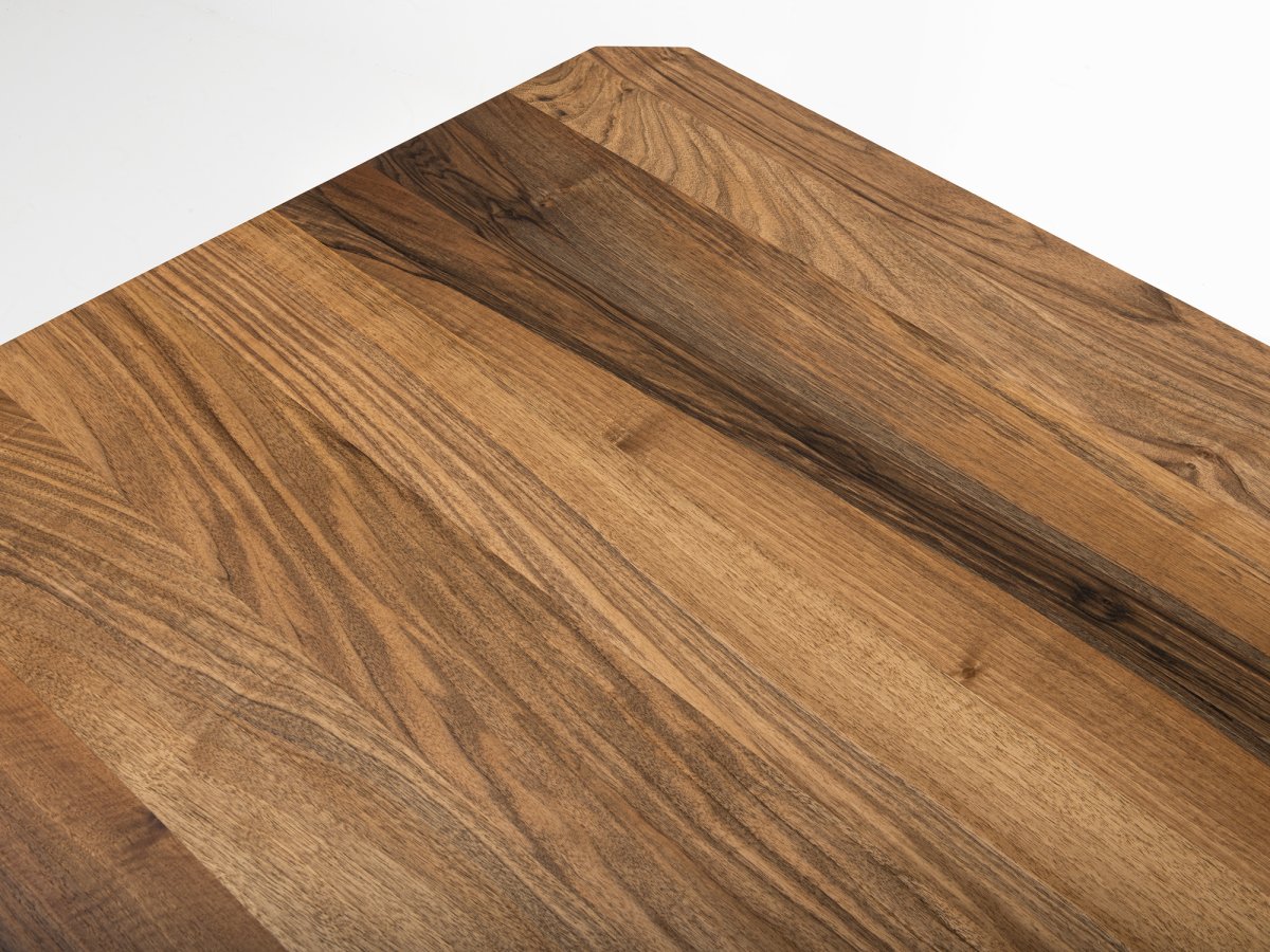 Table contemporain avec plateau 100% massif  - Table MéliMélo en noyer