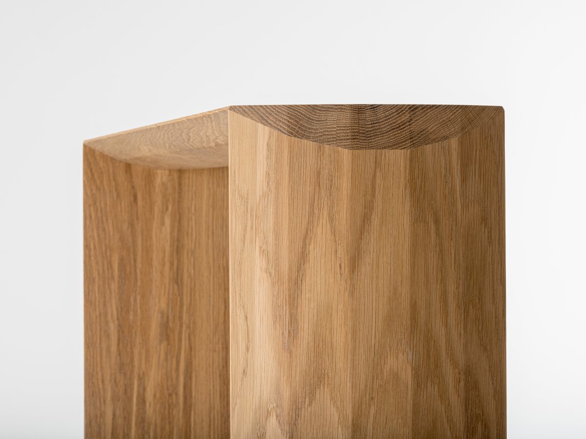 Petite console en bois massif - Dendro Slim en chêne