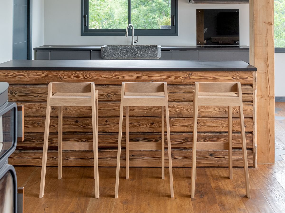 Tabouret PilPil en chêne massif - Bois et design Made in France