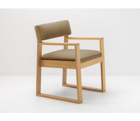 Chaise Aix en chêne et tissus Arpin ® - Design et Fabrication française