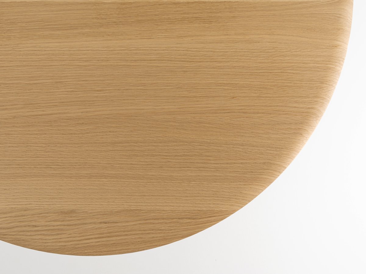 Table basse en bois massif - Bistronome en chêne diamètre 50 cm