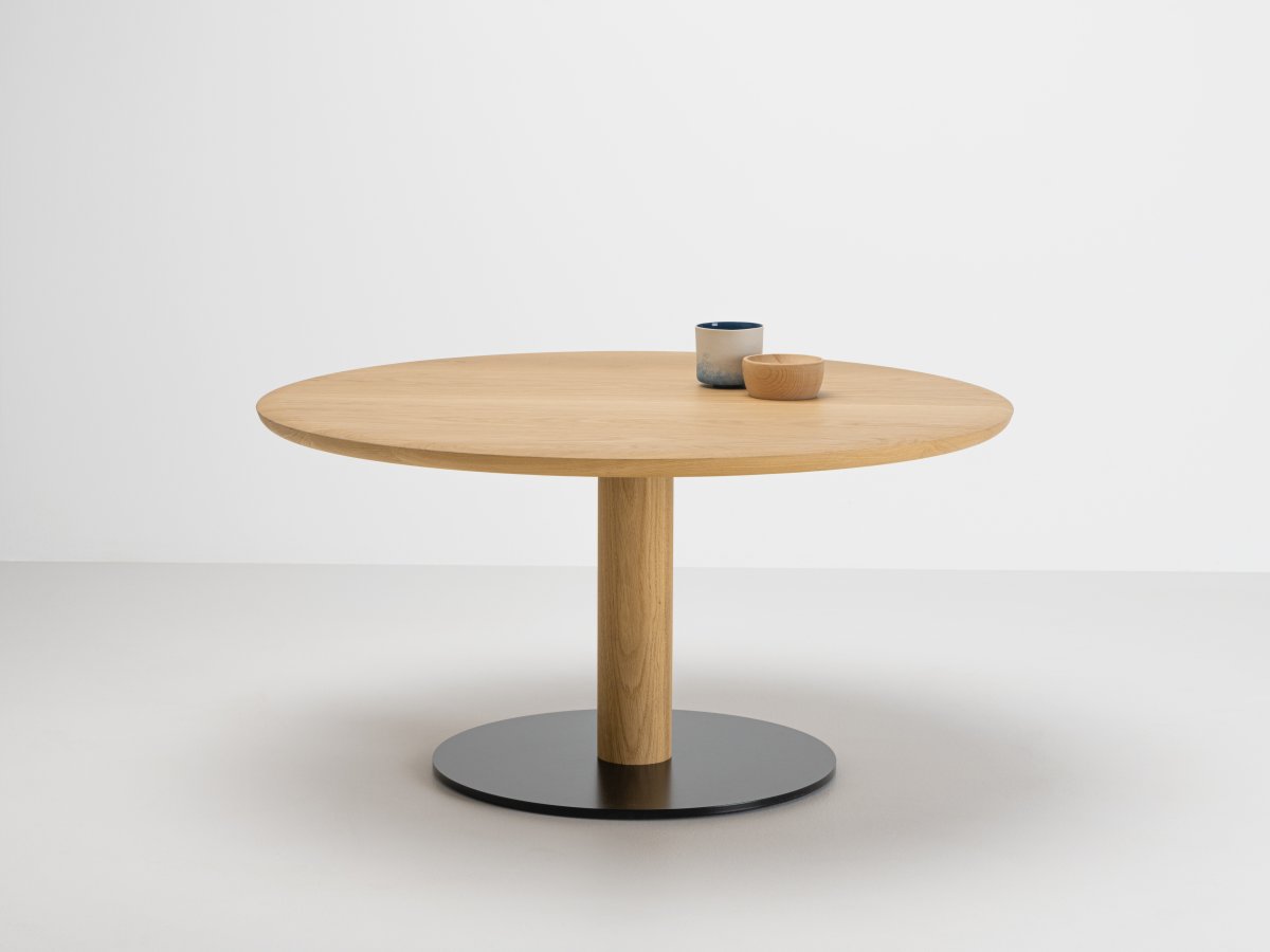 Table basse en bois diamètre 80 cm - photo diamètre 90 cm hauteur 45 cm