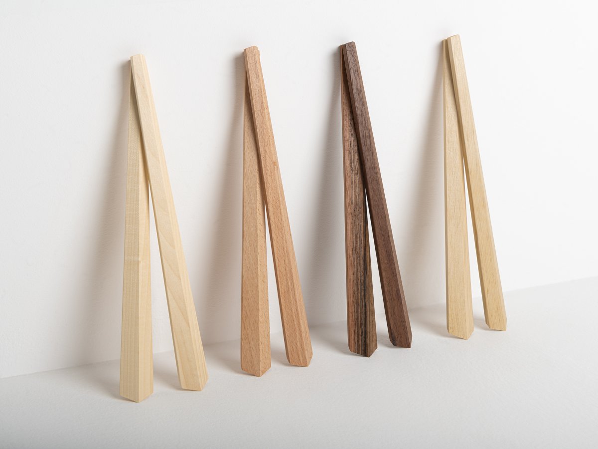 Couverts à salade design en noyer - finition huiles naturelles biosourcé