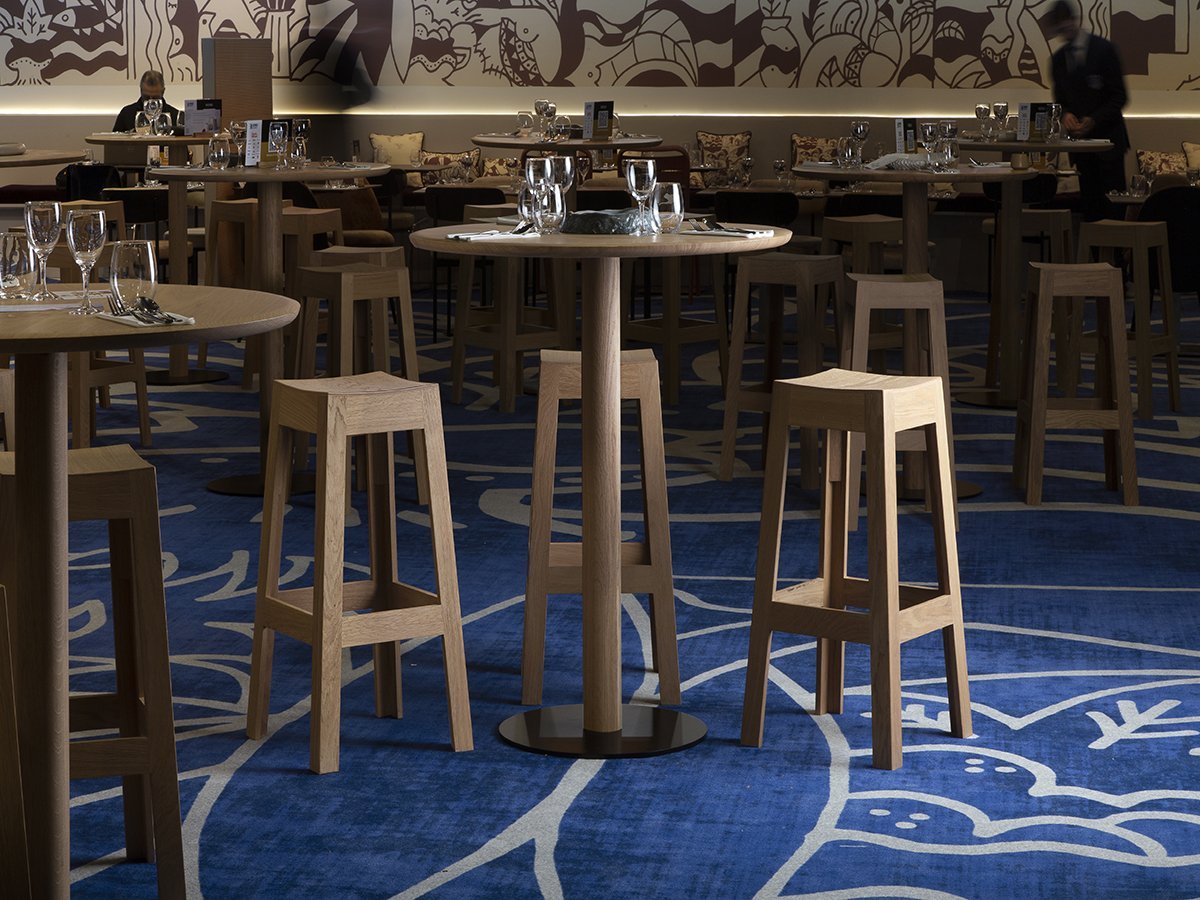 Tabouret de bar CHR design haut de gamme en bois